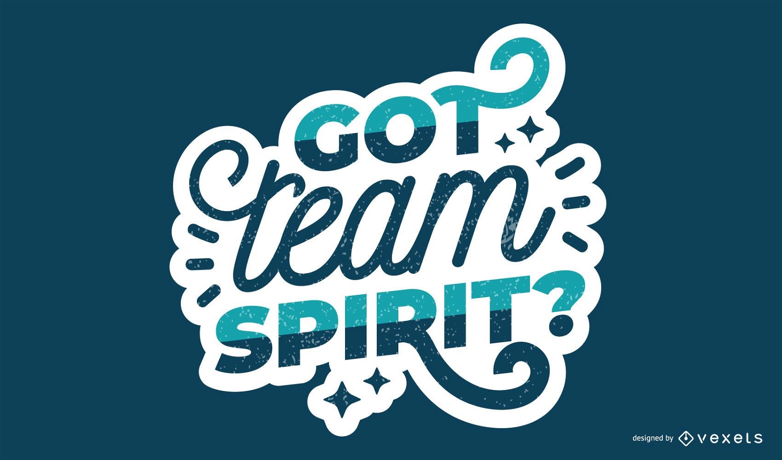 Team spirit lettering design