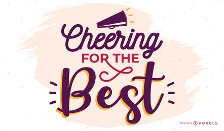 Cheering lettering design Cheering lettering design