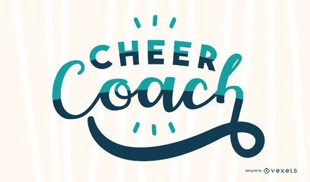 Cheer coach lettering design