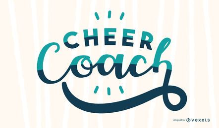 Diseño de letras de entrenador de alegría