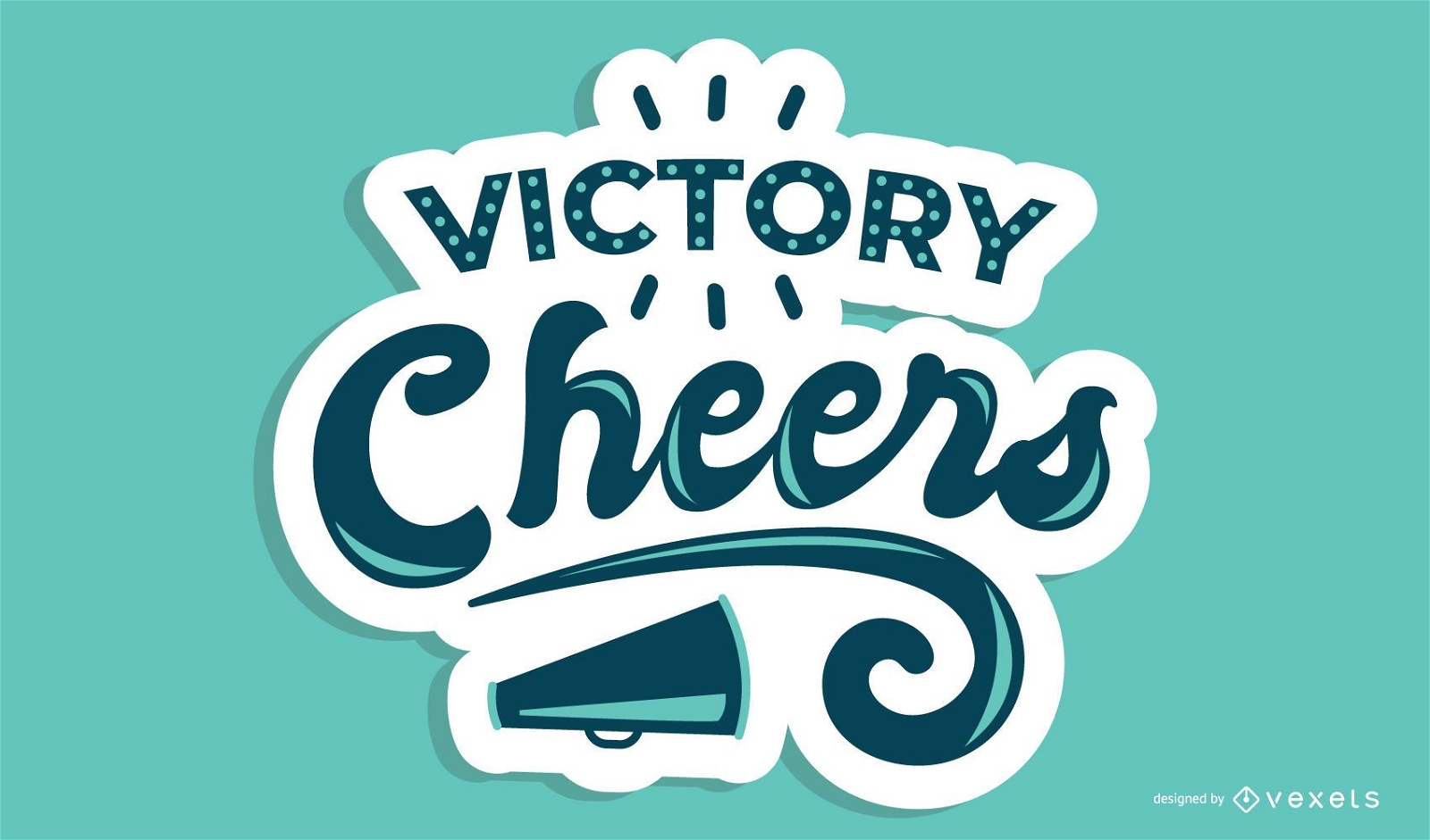 Victory Cheers Schriftzug Design