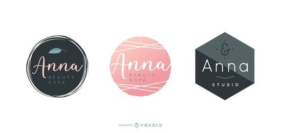 Spa logo design set Spa logo design set