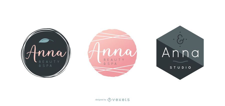 Spa logo design set Spa logo design set