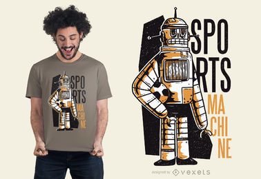 Design de t-shirt de máquina de esportes Design de t-shirt de máquina de esportes