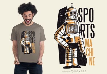 Sports machine t-shirt design