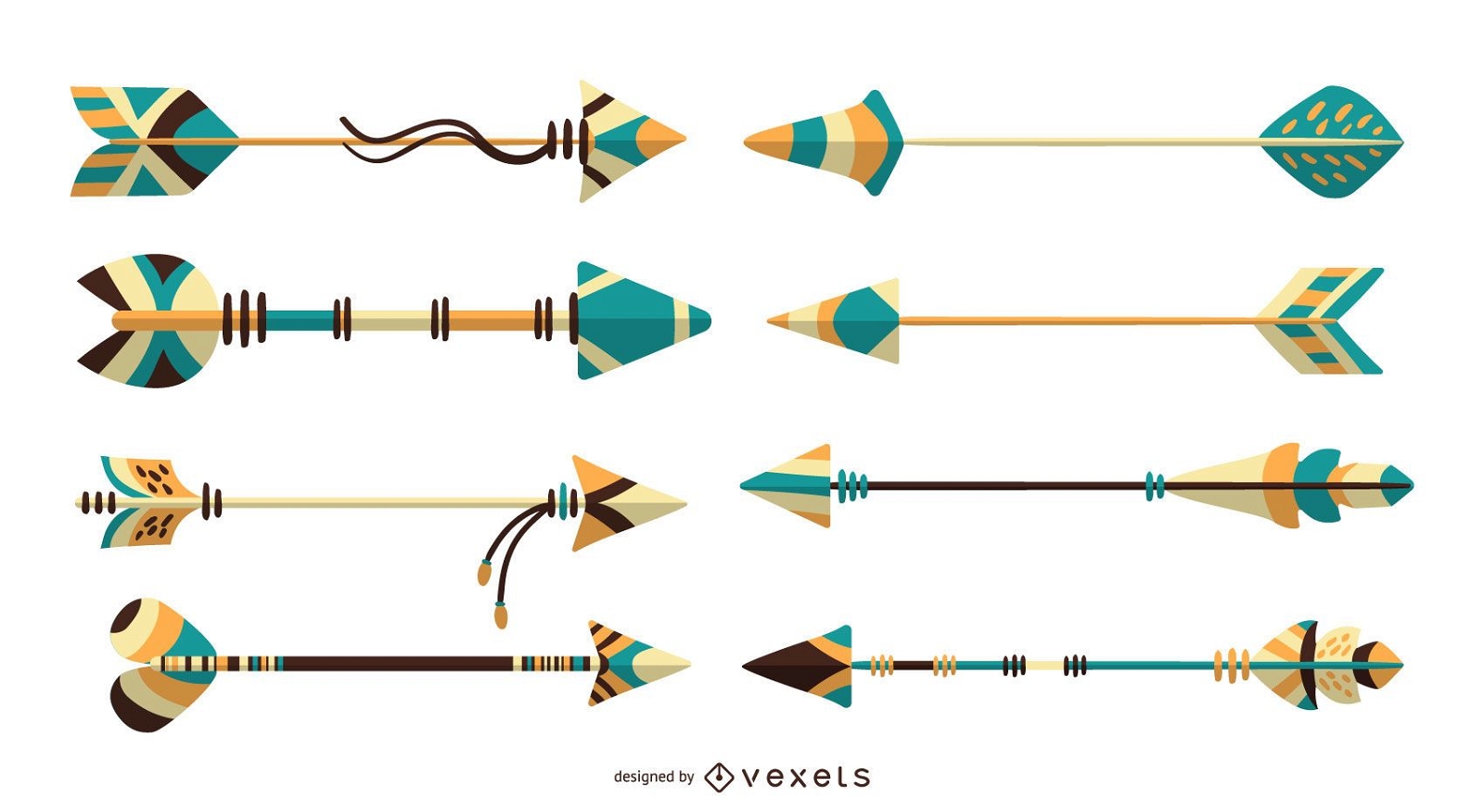 Detailed Arrow Collection Illustration