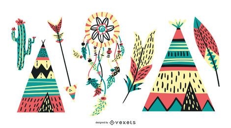Vibrant Native American Icons