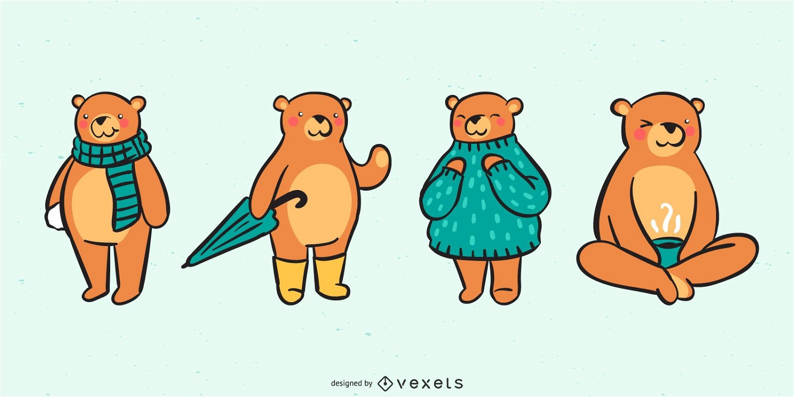 Entzückende Bärensammlung