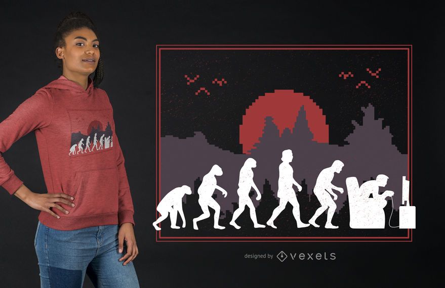 Gaming Evolution Funny T-shirt Design Gaming Evolution Funny T-shirt Design