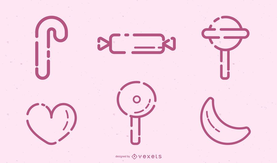 Pink Candy Collection Illustration Pink Candy Collection Illustration