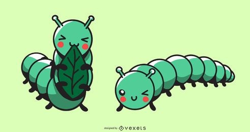 Cute Caterpillar Drawing - Caterpillar - Sticker | TeePublic