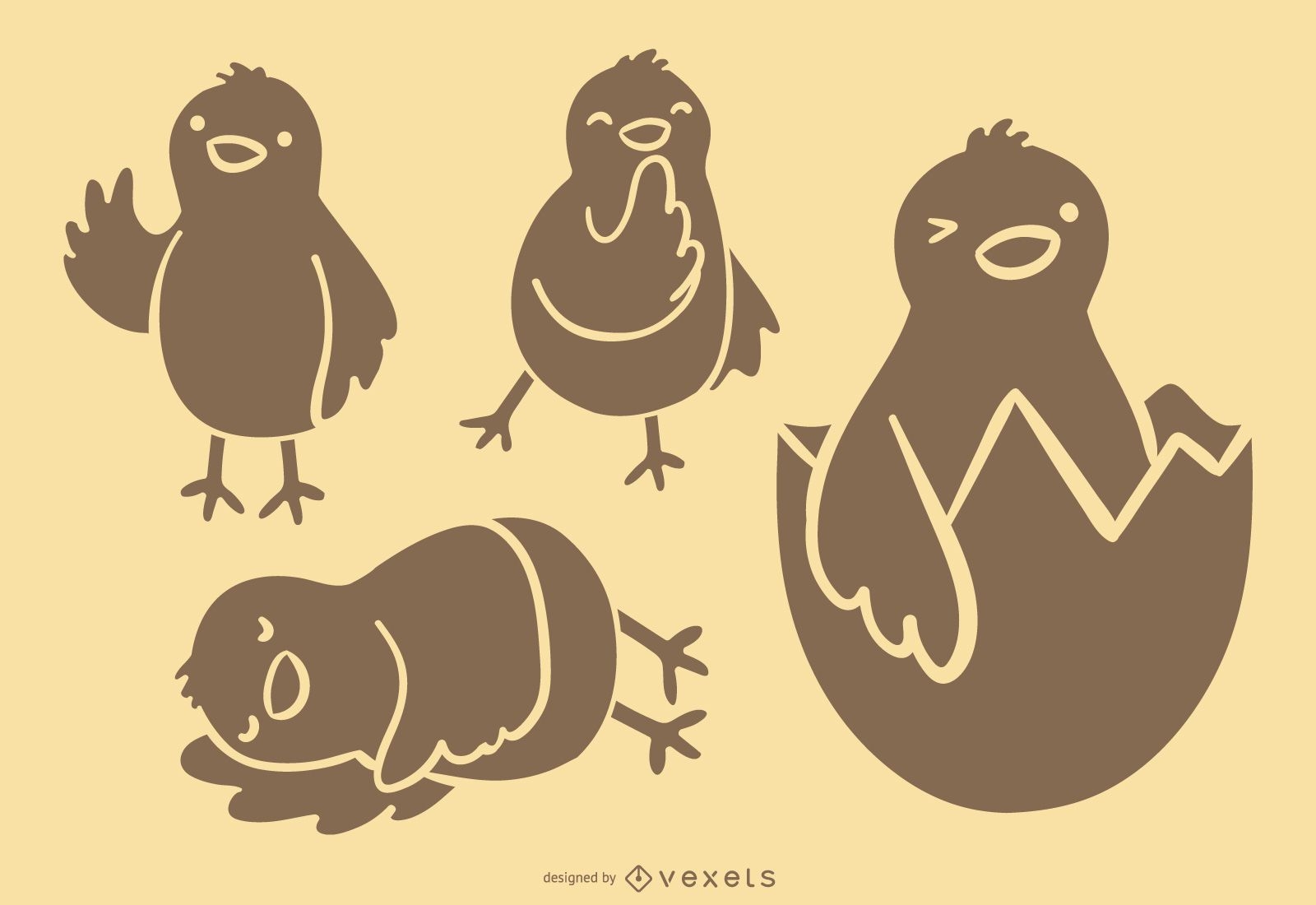 Cute Chick Silhouette Collection