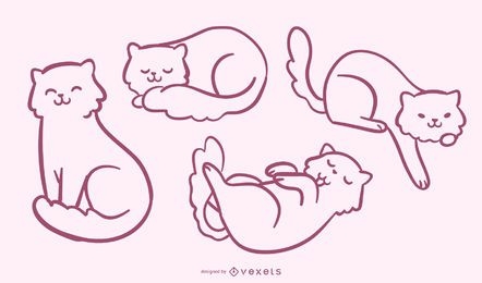 Cute Cat Doodle Set