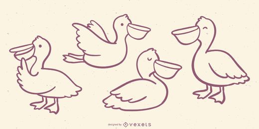 Conjunto Pelican Doodle