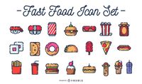 Colourful Fast Food Collection Vector Download