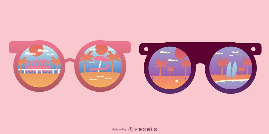 Gafas de sol redondas playa reflejo Gafas de sol redondas playa reflejo