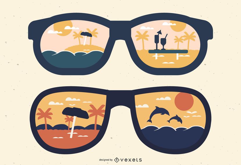 Summer Silhouette Sunglasses Reflections Summer Silhouette Sunglasses Reflections