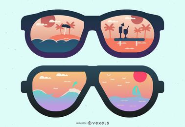 Beach and Island Sunglasses Reflection