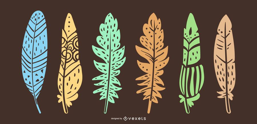 Ilustración vibrante del diseño de la pluma Ilustración vibrante del diseño de la pluma