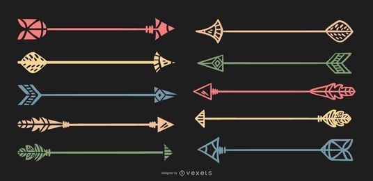 Ilustración de colección de flecha delicada