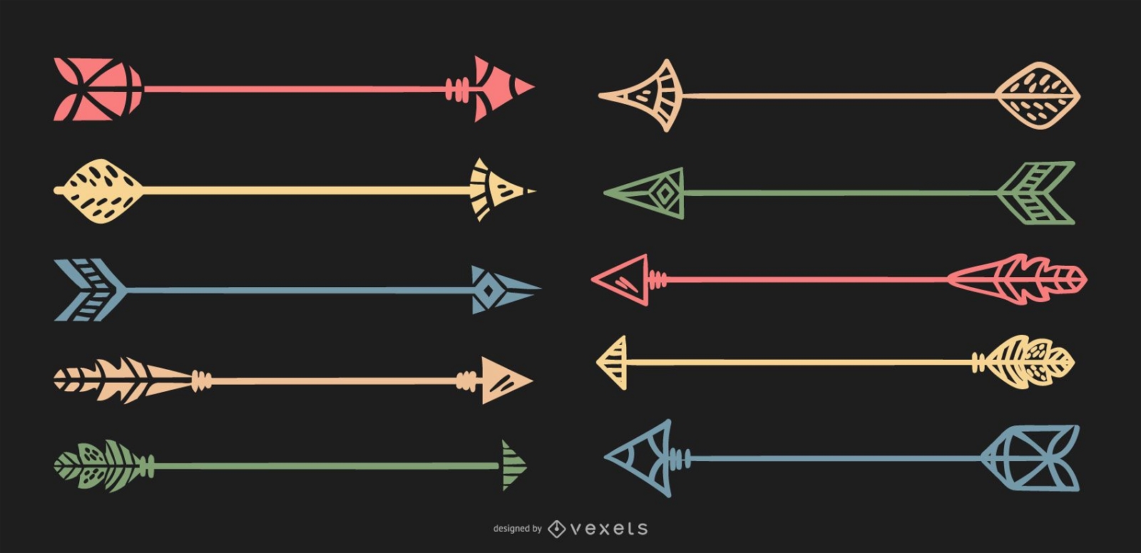 Delicate Arrow Collection Illustration