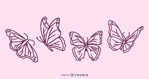 Coleção Butterfly Doodle