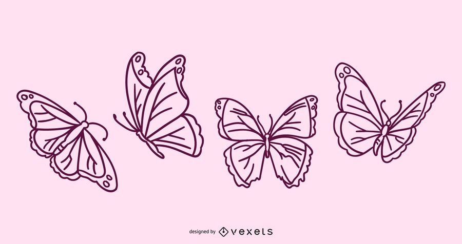 Butterfly Doodle collection Butterfly Doodle collection