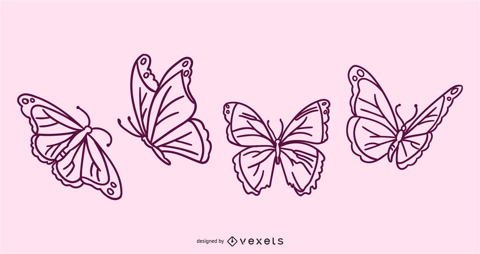 Schmetterlings-Gekritzel-Sammlung