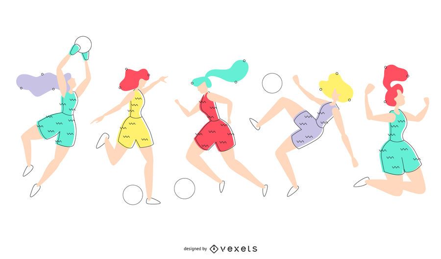 Weibliche Fußballspieler-Illustration Weibliche Fußballspieler-Illustration