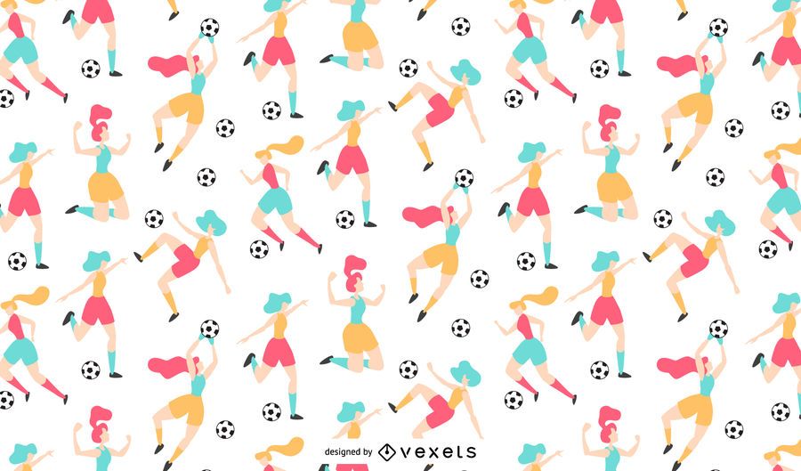 Women soccer pattern design Women soccer pattern design