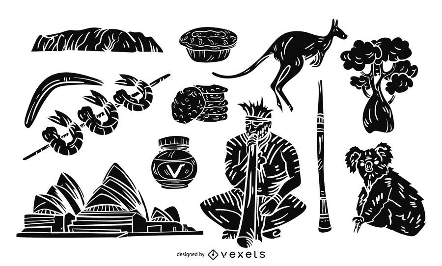 Ilustración icónica de Australia Ilustración icónica de Australia