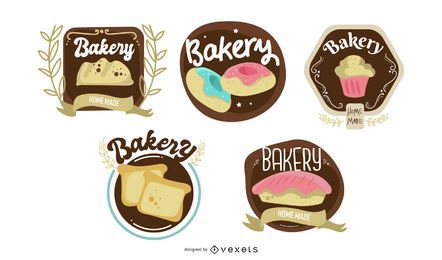 Ilustración de insignia de panadería