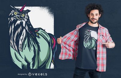 Owl Unicorn T-shirt Design Owl Unicorn T-shirt Design