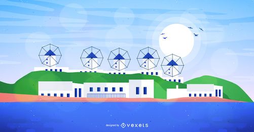Vector de Mykonos Grecia Skyline colorido Vector de Mykonos Grecia Skyline colorido