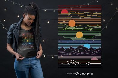 Sonne und Mond T-Shirt Design Sonne und Mond T-Shirt Design