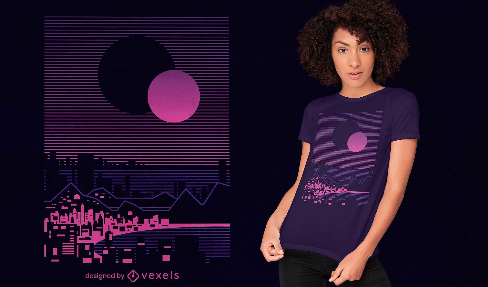 Sonne und Mond T-Shirt Design