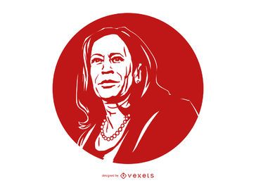 Kamala Harris Portrait Illustration Kamala Harris Portrait Illustration