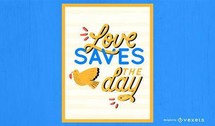 Love Saves the Day Illustration Love Saves the Day Illustration