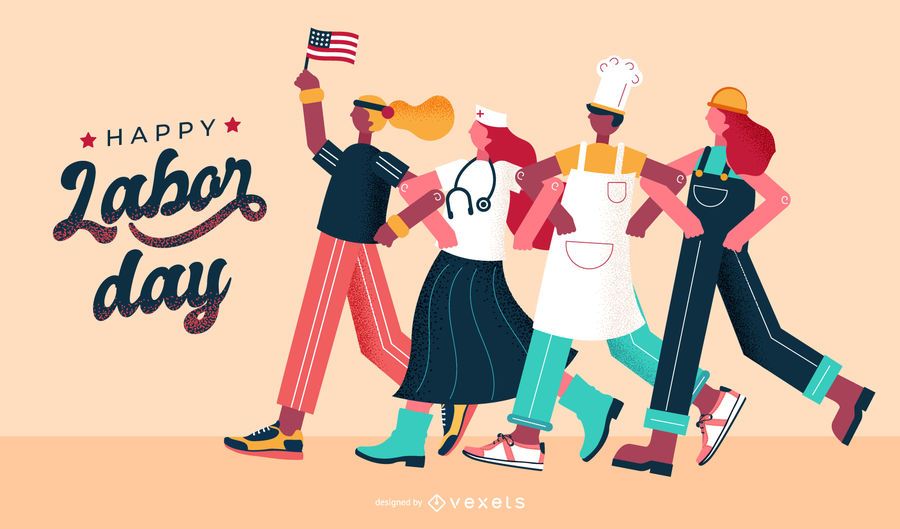 Happy labor day illustration Happy labor day illustration