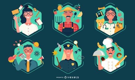 Labor day workers illustration