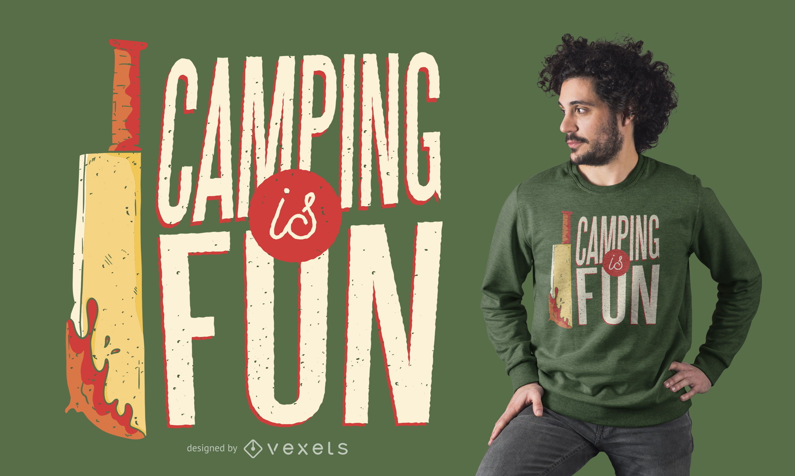 Camping-Horror-T-Shirt-Design