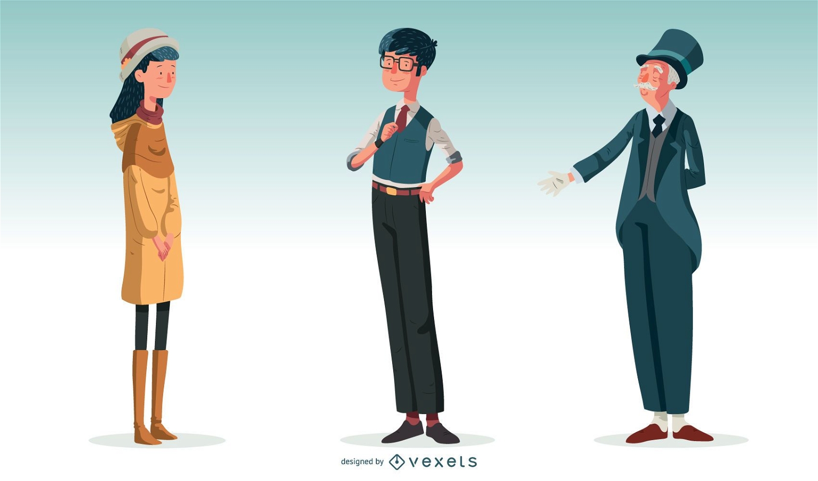 English Characters Vector Download