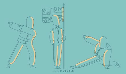 Ilustração Plain Queens Guard