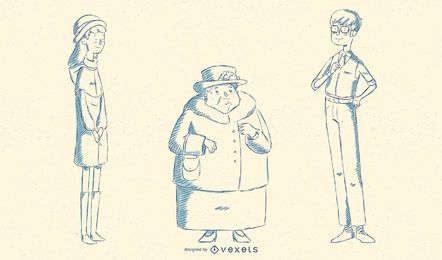 British People Illustration Pack British People Illustration Pack