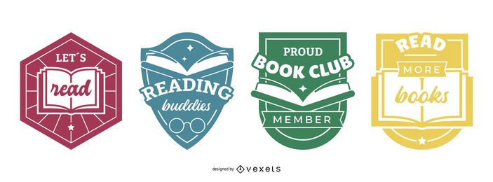 Books badge set Books badge set