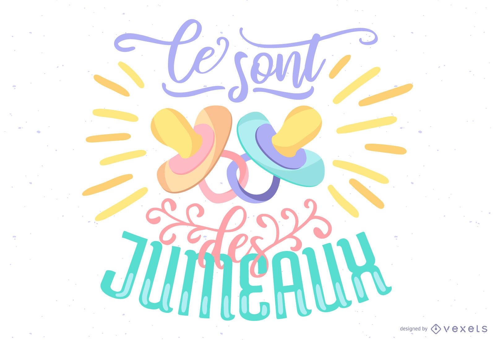 Baby French Lettering Vector Design