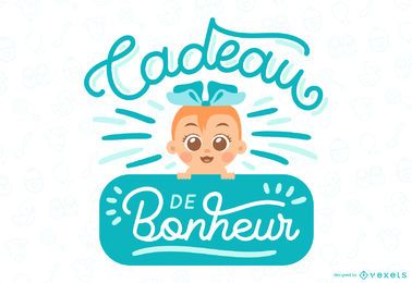 Geschenk der Glück-Baby-Illustration Geschenk der Glück-Baby-Illustration