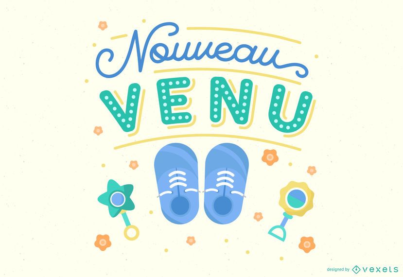 Newcomer Baby Lettering Illustration Newcomer Baby Lettering Illustration