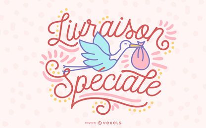 Diseño de letras de entrega especial Diseño de letras de entrega especial