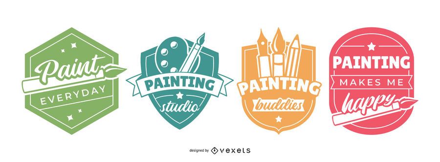 Painting Badges Set Painting Badges Set